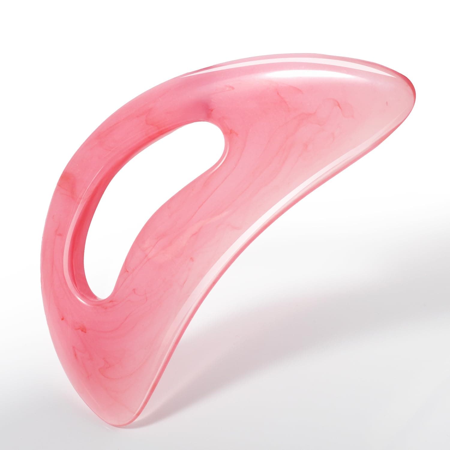 Gua Sha Massage Tool with Handle (Resin) Larger Guasha Scraping Tool for Back Neck Face Leg Massage, Lymphatic Drainage, Cellulite Remove