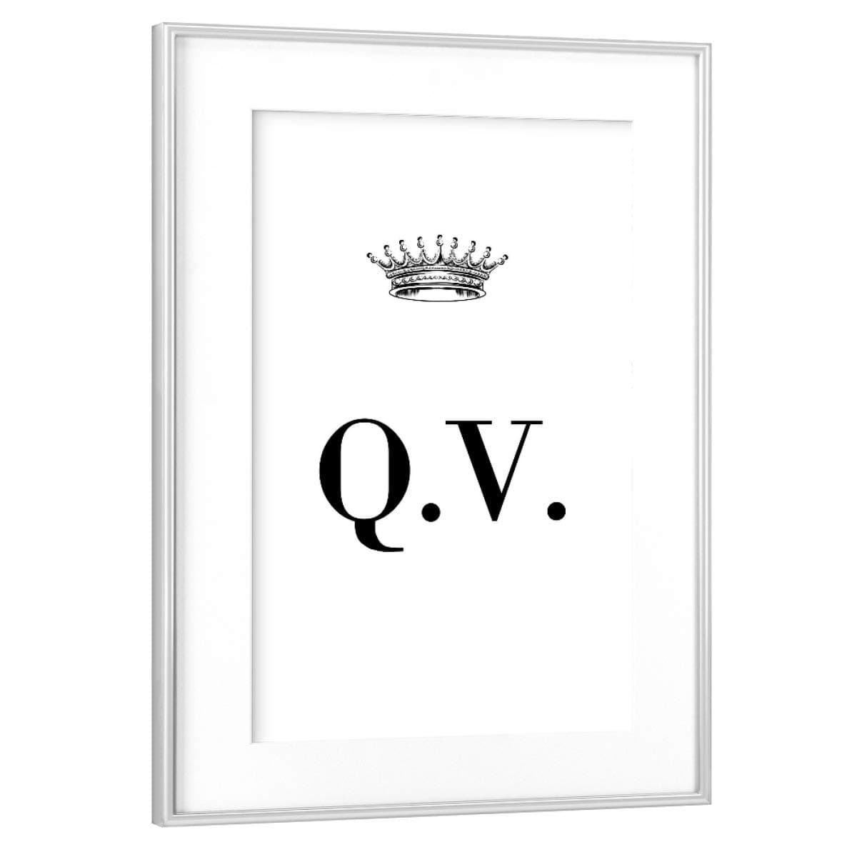 artboxONE framed poster silver 75x50 cm Queen QV by AB1 Edition - framed print