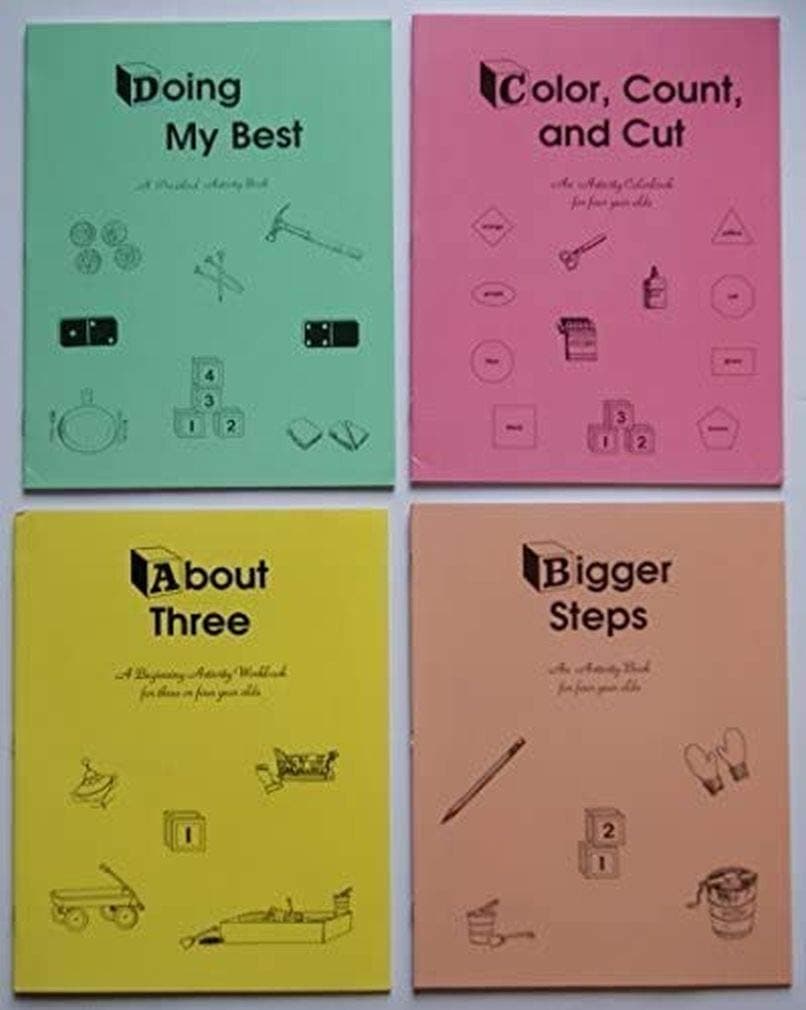 Rod and Staff Homeschool Preschool Activity Workbooks- Set of 4 (for 3 & 4 Year Old Children)