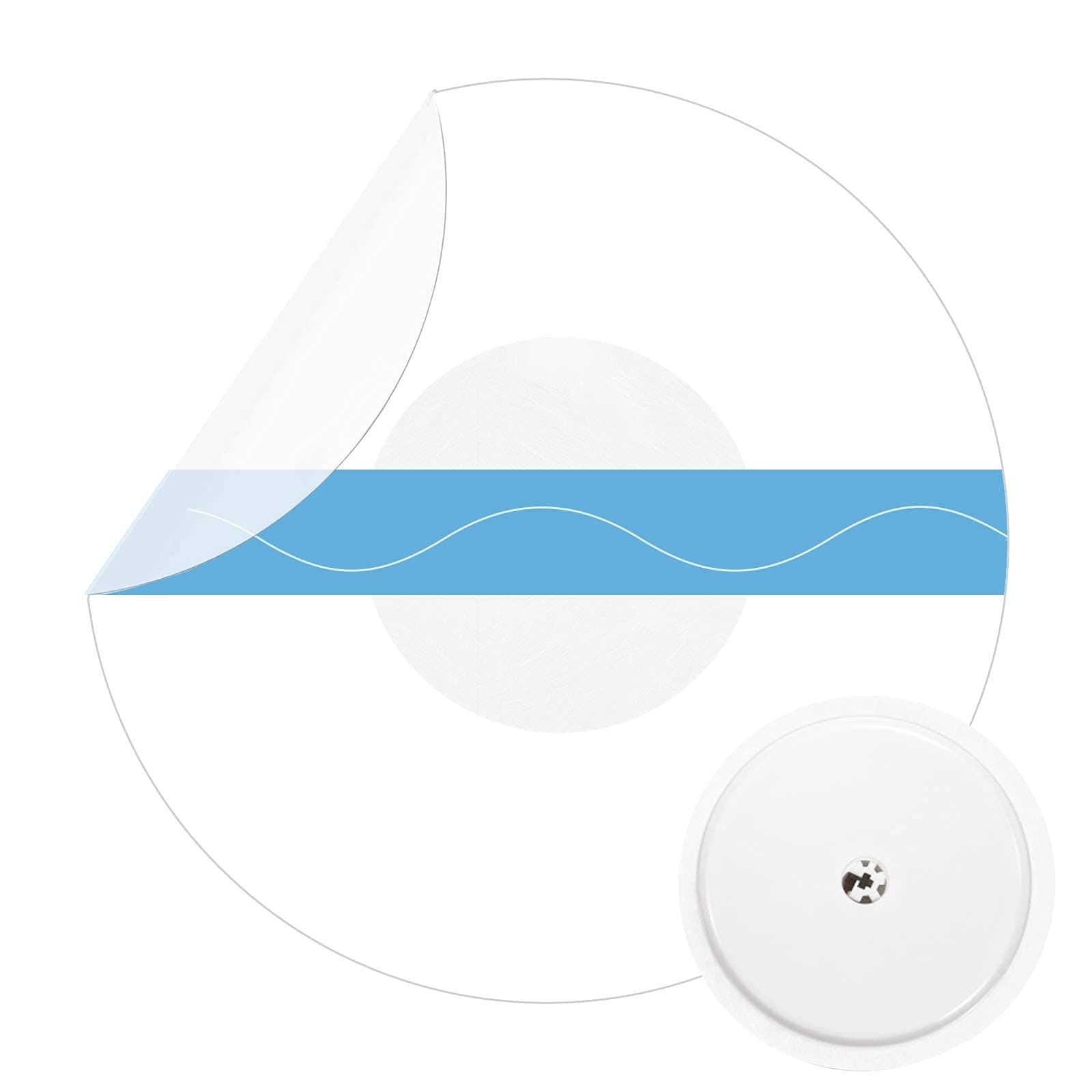 Freestyle Libre Sensor Covers 25Pack Waterproof & Breathable Patches for Freestyle Libre 2 & 3-Transparent CGM Tapes Without Glue in The Center-Enlite-Guardian-14 Day Overpatch