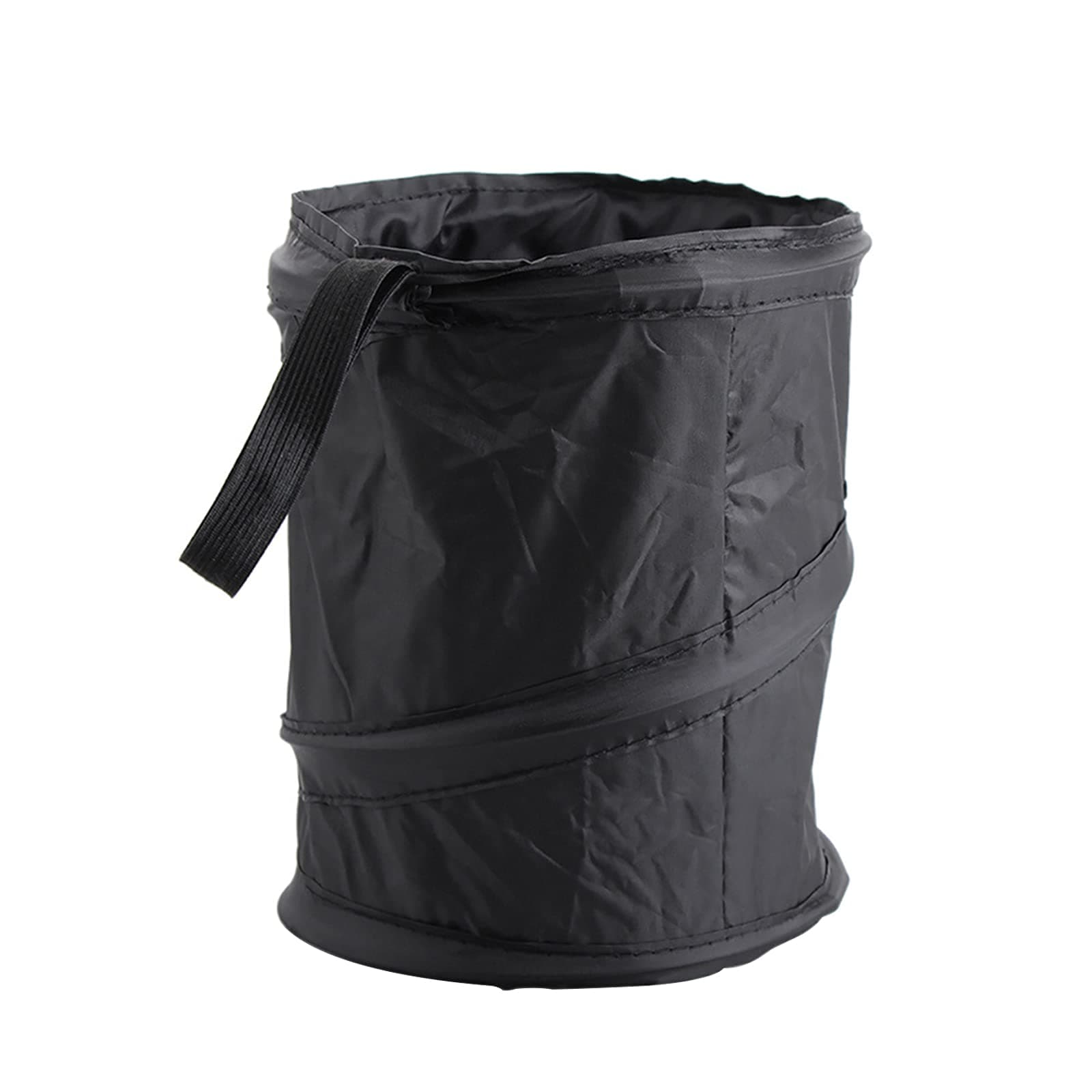 SacJkt Car Rubbish Bin, Foldable Auto Trash Bag, 1 PCS Hanging Oxford Storage Organizer for Car/SUV/Truck/Minivan (16 x 16 x 20CM, Black)