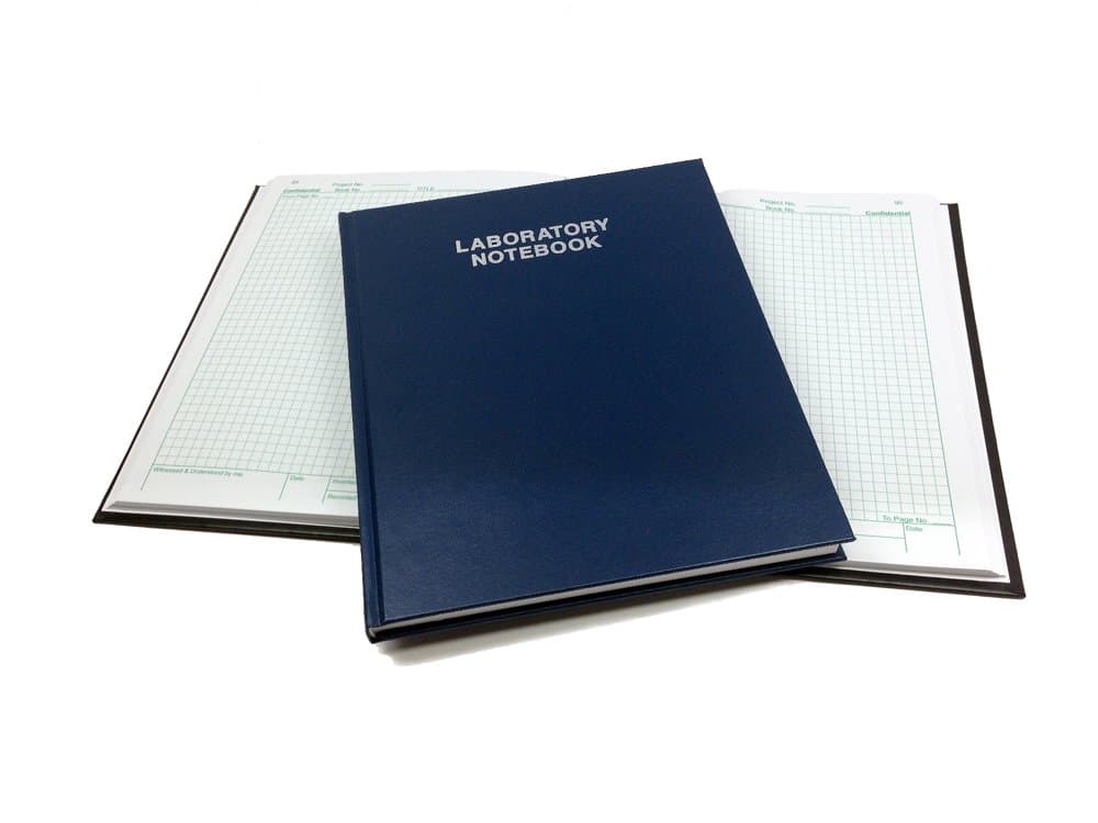 Laboratory Notebook, Blue Hardcover 2001HC Recycled paper