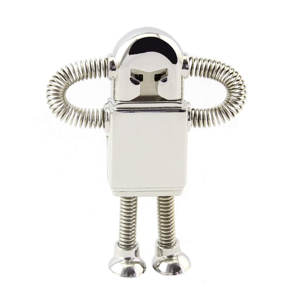 FIRSTMEMORY 32GB USB 2.0 Flash Drive Novelty Cute Robot Shape Pen Drive Memory Stick Thumb Drive Pendrive Jump Drive Data Storage (32 GB, Silver)