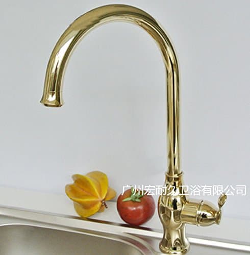 Maifeini  Wash Basin Taps _ Selling Gold Single Hole Washbasin Fitting Copper Hot And Cold Continental Gold-Plated Bathroom Counter Basin,Hd-Jsslt1 1718