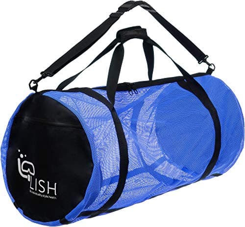 LISH Mesh Dive Bag - XL Multi-Purpose Equipment Diving Duffle Gear Tote, Ideal for Scuba, Snorkeling, Surfing and More (Yellow)