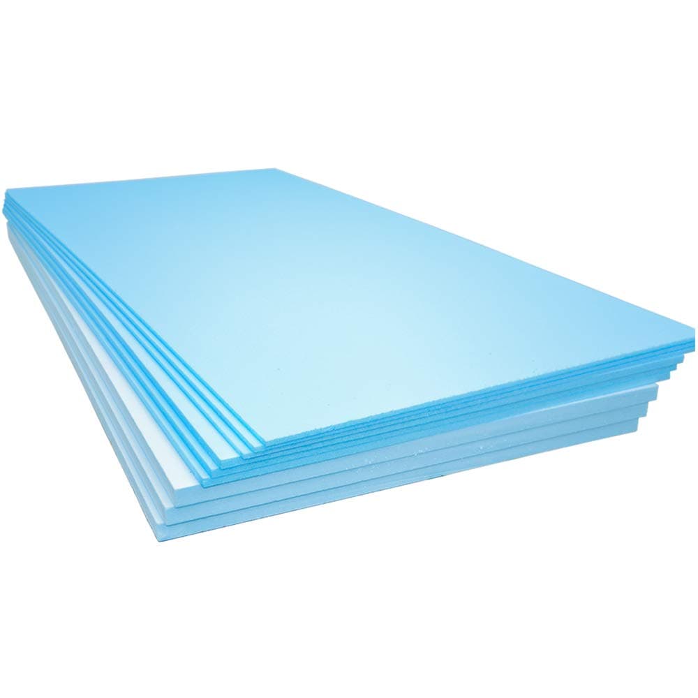 XPS Foam Insulation Boards 1200 x 600 x 6mm - QTY-13 - Coverage 9.36m2 - Electric and Water Underfloor Heating Tile Laminate Underlay Thermal Extruded Polystyrene Insulation Sheets