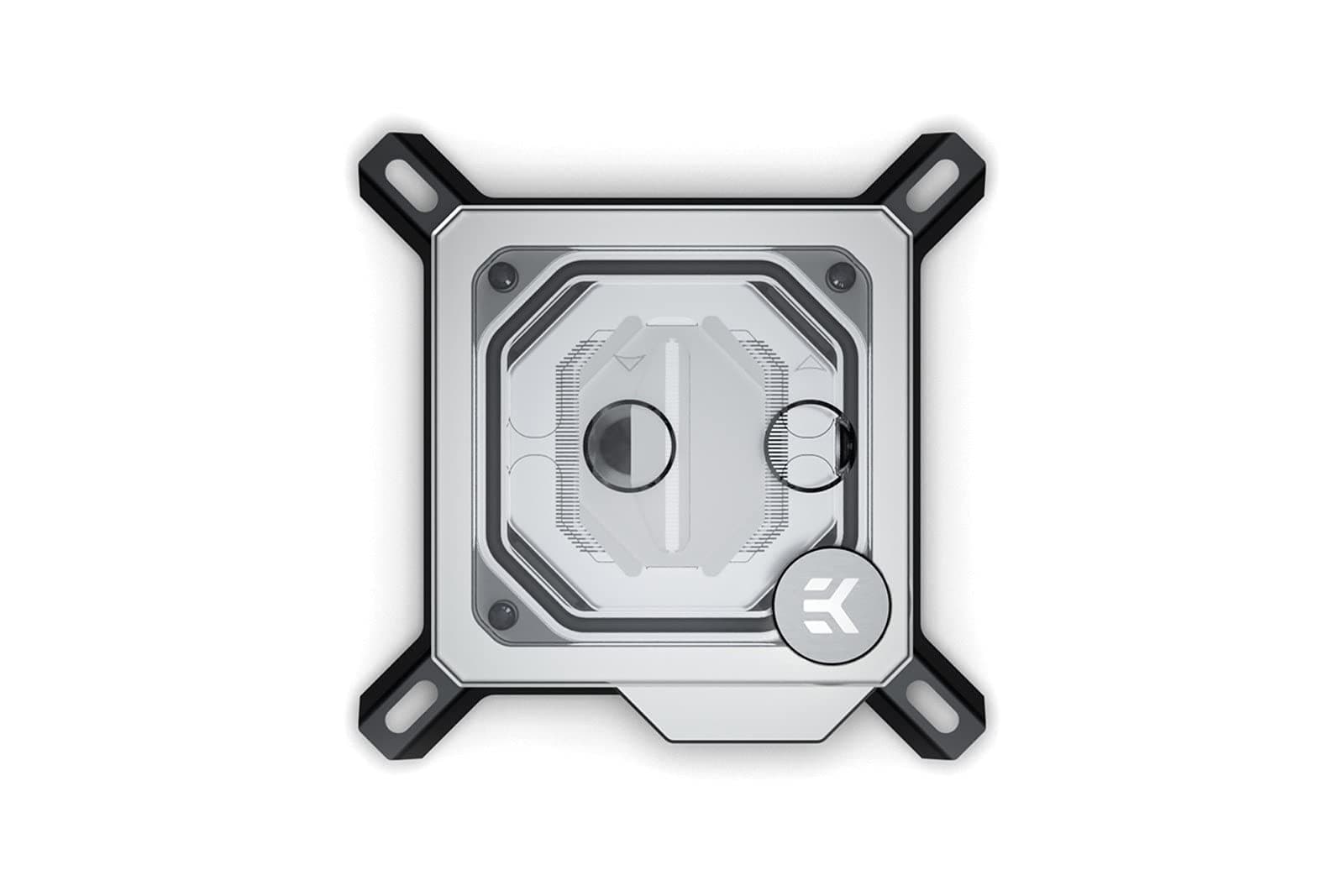 Odestar EK-Velocity D-RGB Valve - Nickel + Acrylic, 14cm, CPU Water Block, Desktop Compatible