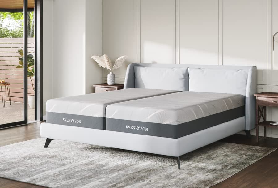 Sven & Son Gel Memory Foam Mattress, Premium Materials, CertiPUR-US, Made in The USA, 12 inch Medium - Split King
