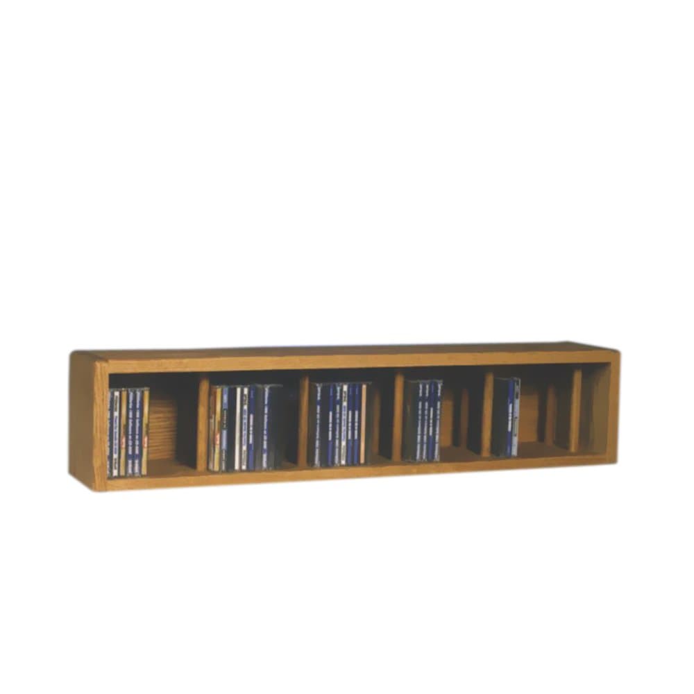 Cdracks Media Furniture Solid Oak Desktop or Shelf CD Cabinet Capacity 67 CD's Honey Finish