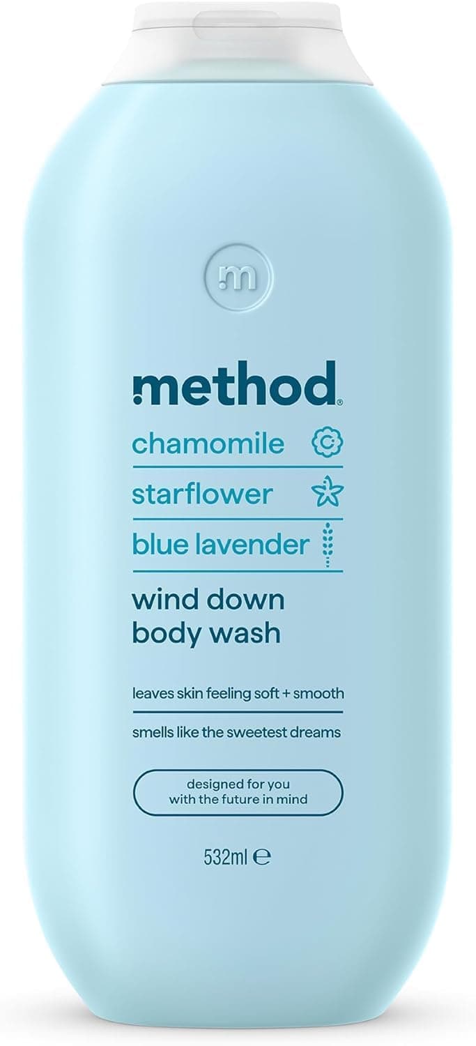 Wind Down Body Wash Shower Gel with Chamomile, Starflower & Blue Lavender Scent, 532ml