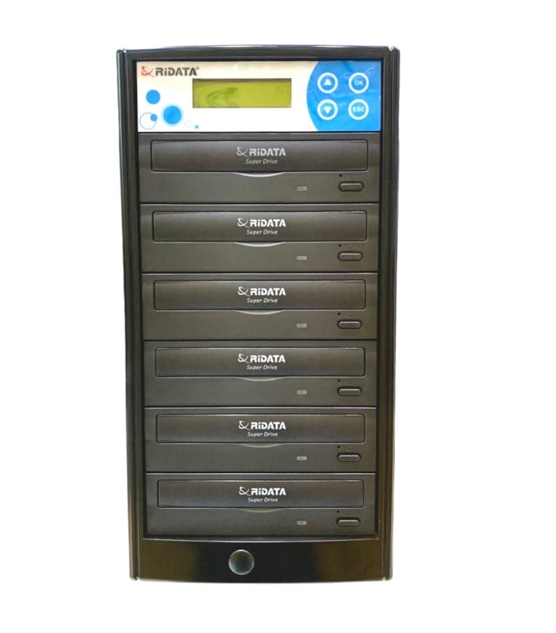 XForm 1 to 5 DVD CD Duplicator - With Multiple Discs Copier Machine with 24x Liteon Writers Burners Drives (Standalone Audio Video Copy Duplication Device Unit)