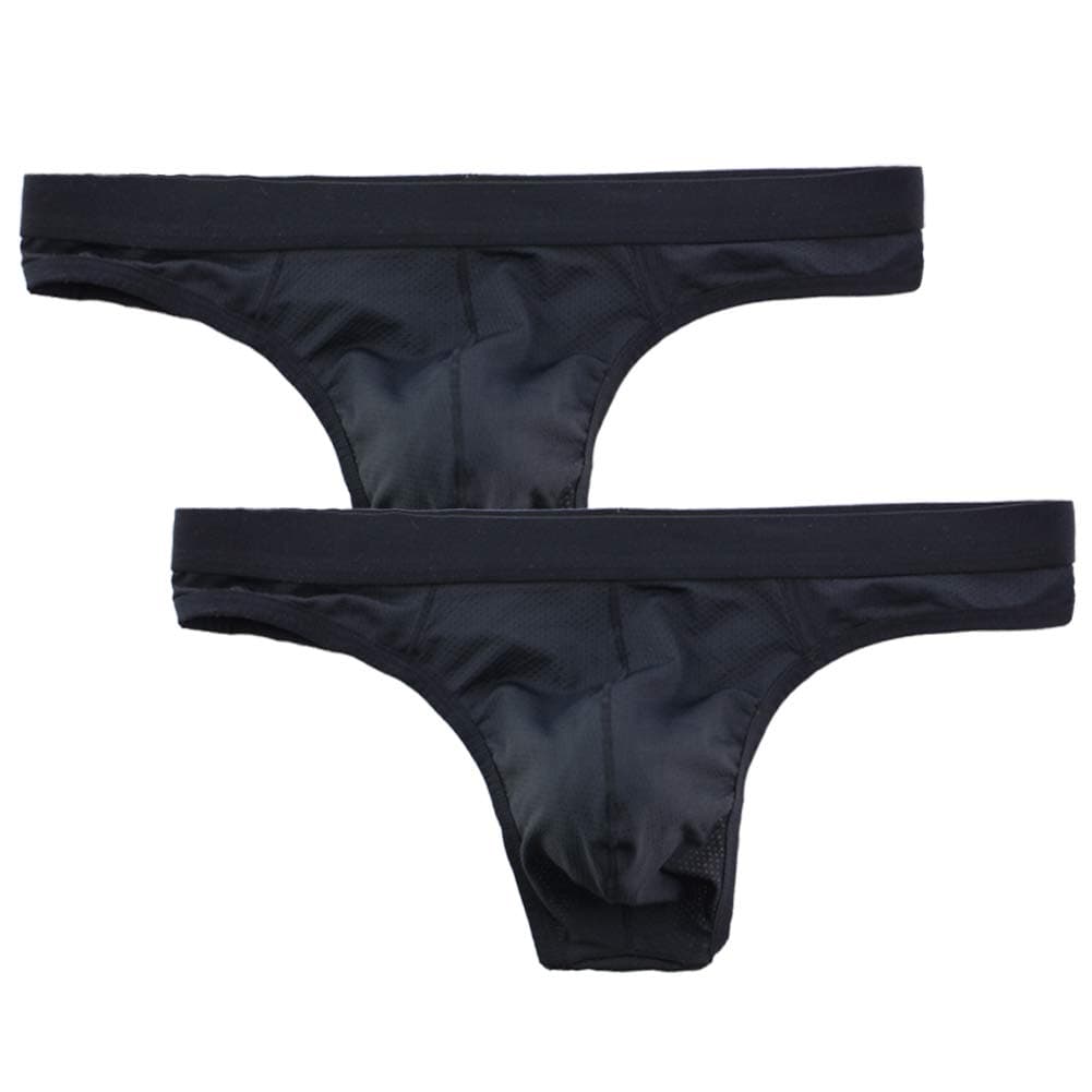 Men's Thong Underwear Elastic Micro Mesh Bikini Briefs …