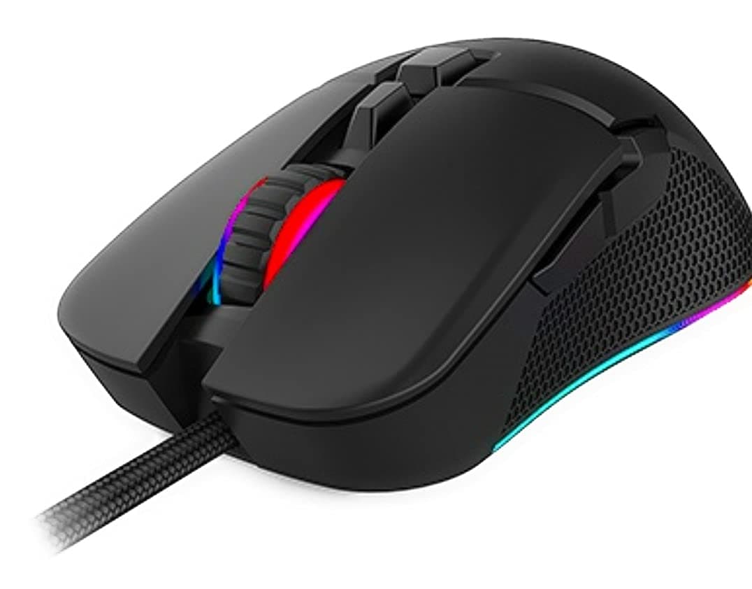 Live Tech Fire Gaming Mouse with Customizable 6 RGB Lighting Mode, 7 Programmable Buttons, Gaming Grade Sensor, 6400 DPI Tracking, Light Weight Ergonomic Design Gaming Mouse