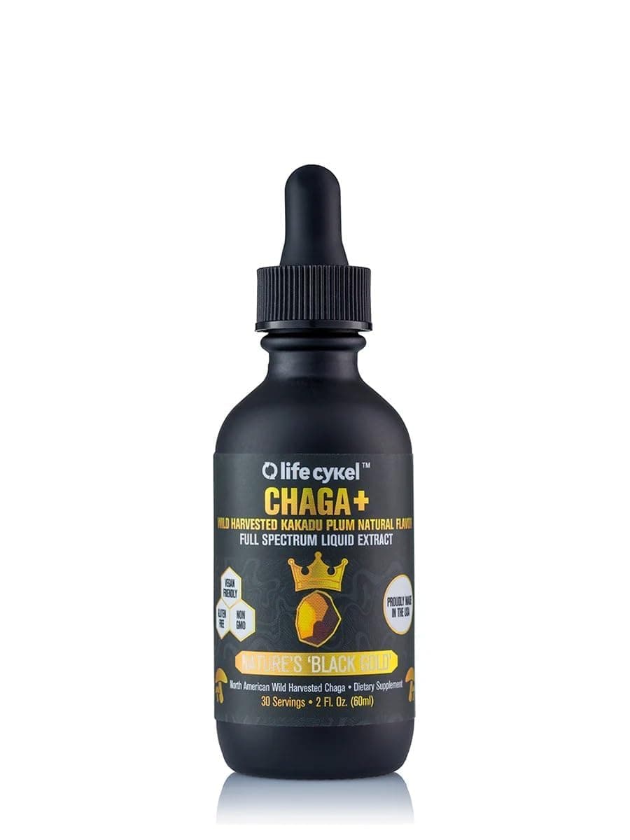 Chaga Mushroom Extract with Kakadu Plum - Double Extracted Mushroom Tincture - Non-GMO Immune Support Supplement for Adults and Kids - 2 Fl Oz