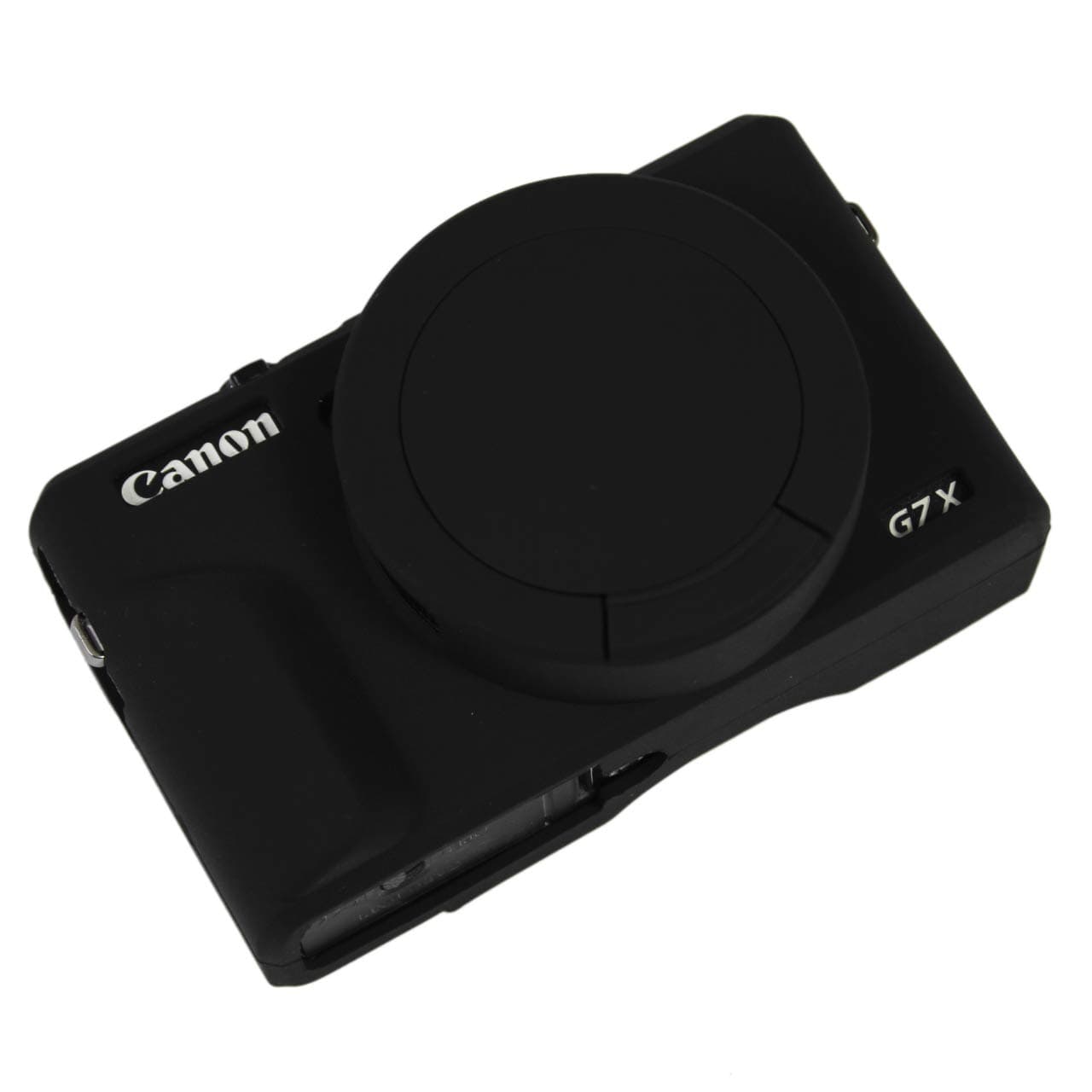 TUYUNG Silicone Camera Case Protective Cover Skin with Lens Cap for Canon PowerShot G7X G7 X Mark III Digital Cameras - Black