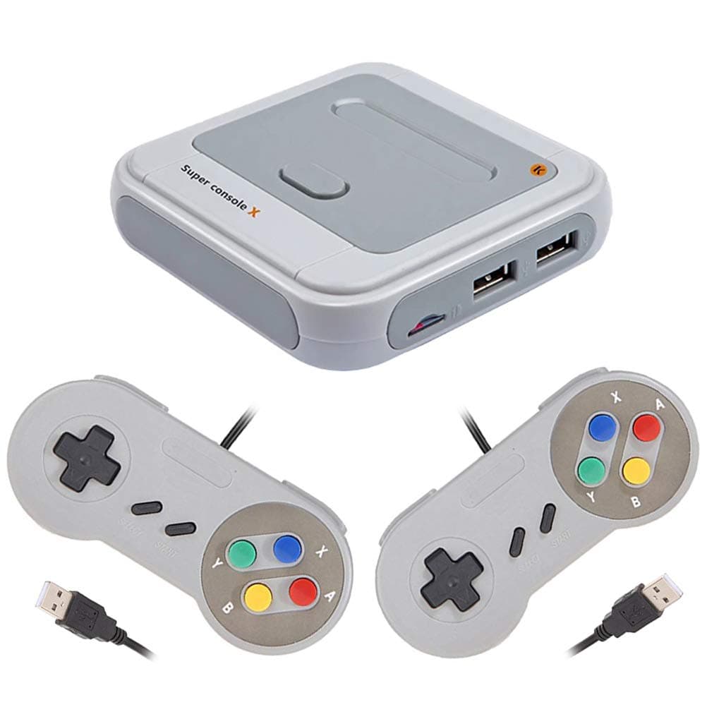 xiaolong R8 Wireless Retro Game Console, Built-in 40000 Classic Video Game Consoles with Dual USB Gamepad Support WiFi/LAN, Emulator Plug and Play TV Game Console- 128G
