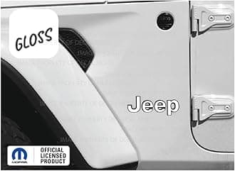 Decal Mods Fender Jeep Fender Flat Overlay Decal Graphic fits Jeep Wrangler JL/JT (2018-2024) (Set of 2) White Gloss CW | SJ8Z3