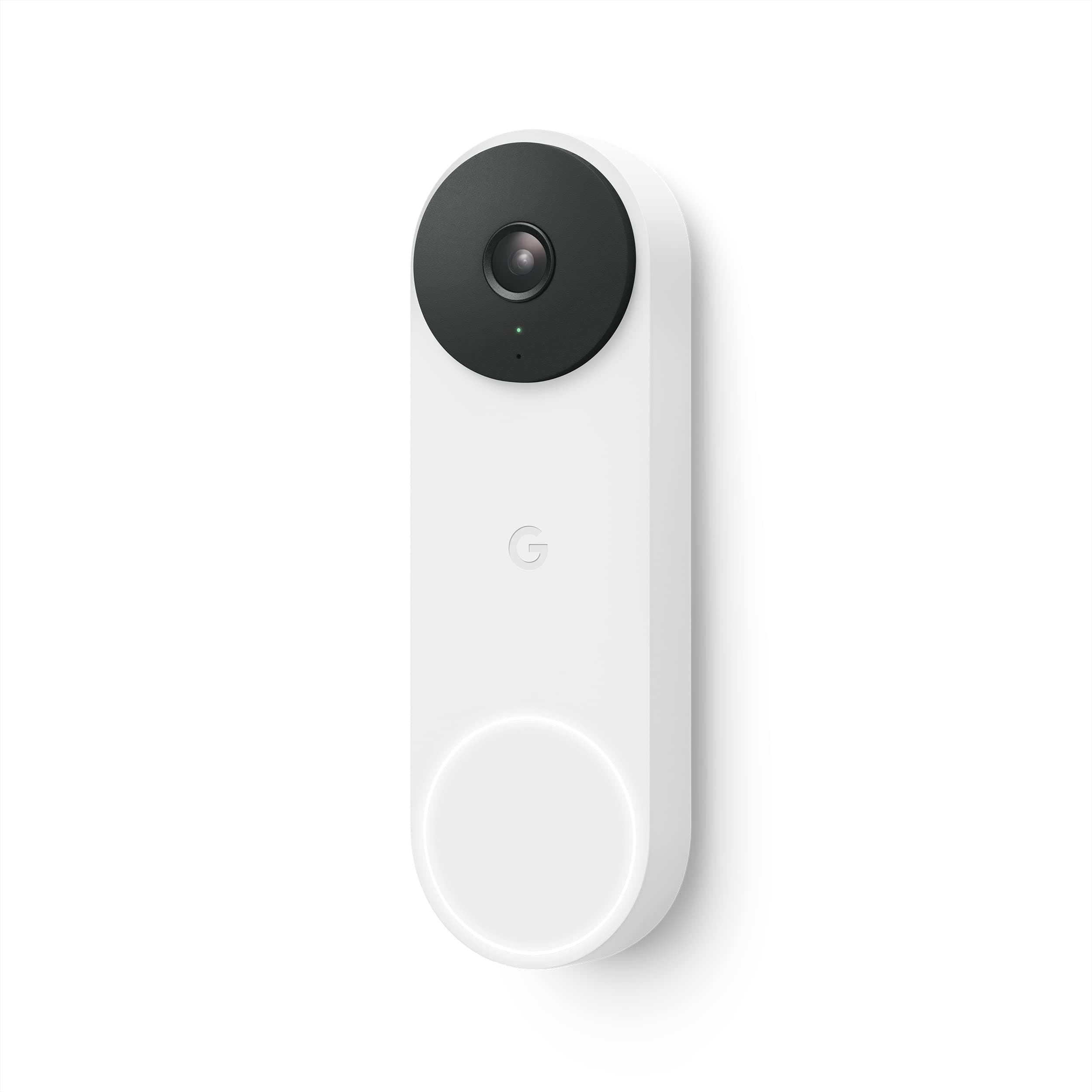 Google Nest Doorbell (Wired, 2nd Gen) - Wired Video Doorbell Camera - Doorbell Security Camera - Snow (Renewed)