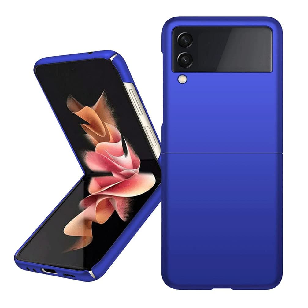 BRAND SET Case for Samsung Galaxy Z Flip 3 5G Case PC Silky Ultra Thin Phone Case, Anti-fingerprint Ultra-thin Matte Hard Shell Suitable for Samsung Galaxy Z Flip 3 5G-Blue