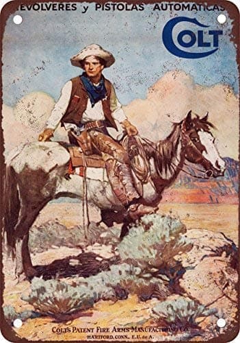 1925 Colt Firearms Vintage Look Reproduction Metal Tin Sign 8X12 Inches