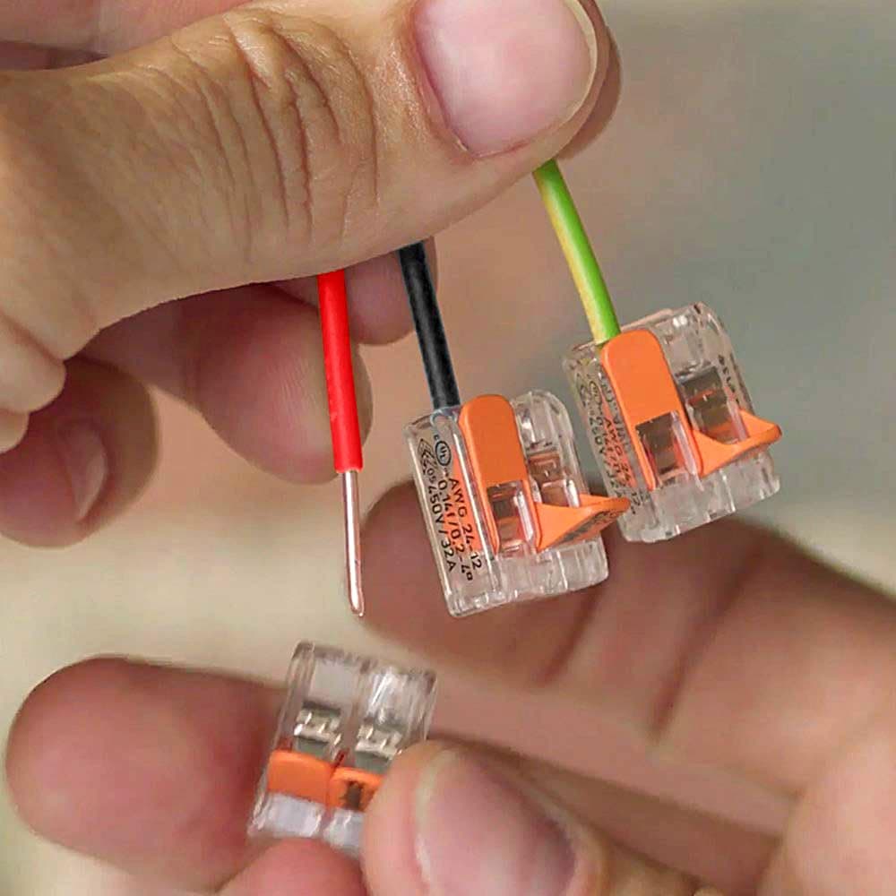 WAGO 221 Lever Nuts 12pcs Compact Splicing Wire Connector with Case | Includes 221-2401, 221-412, 221-413, 221-415