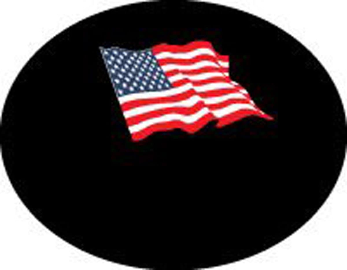 Dish Cover for Round or Elliptical Dish - USA Flag on Black - The Dish Hoodie
