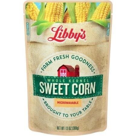 Libby's, Microwave Vegetable Pouches, 13oz Pouch (Pack of 4) (Choose Vegetable Below) (Sweet Corn)