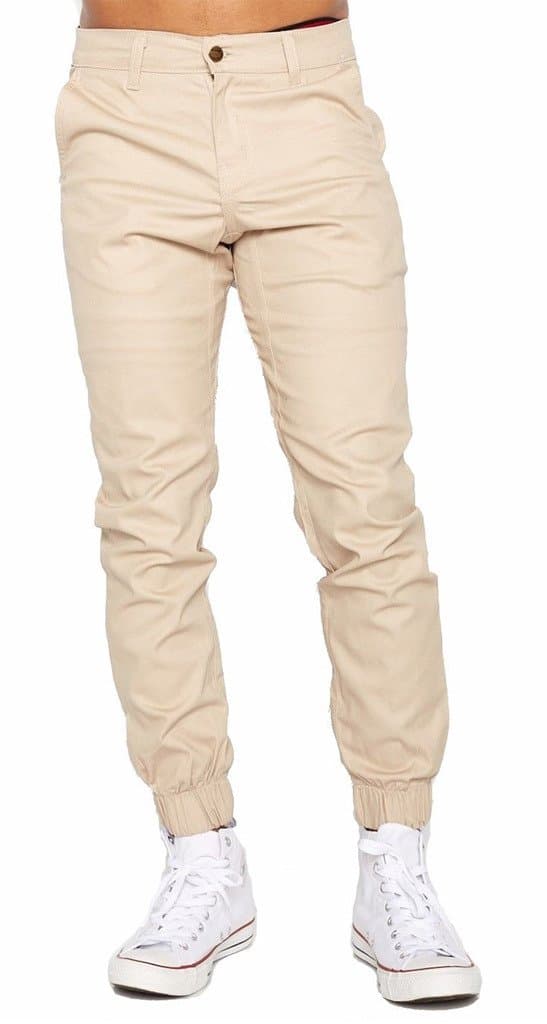 Heft Signature Mens Joggers Twill Pants Urban Brand Made In USA (32, Light Khaki)