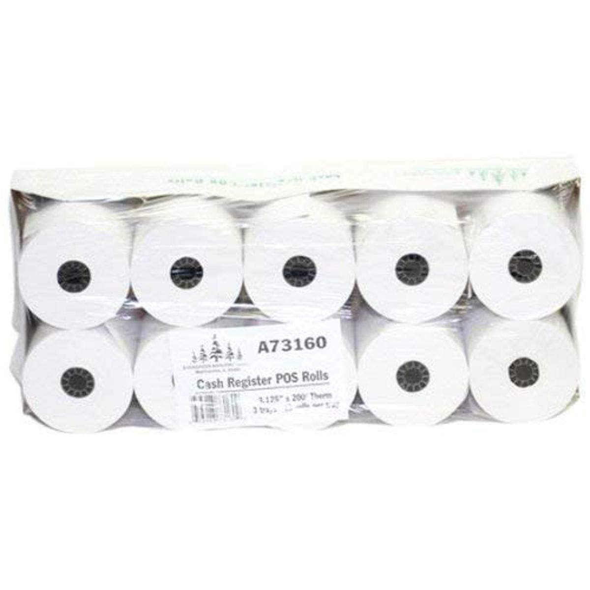 Evergreen A73160 Paper POS Roll Restaurant Pack, Thermal, 200' Length x 3-1/8" Width (Case of 30 Rolls)