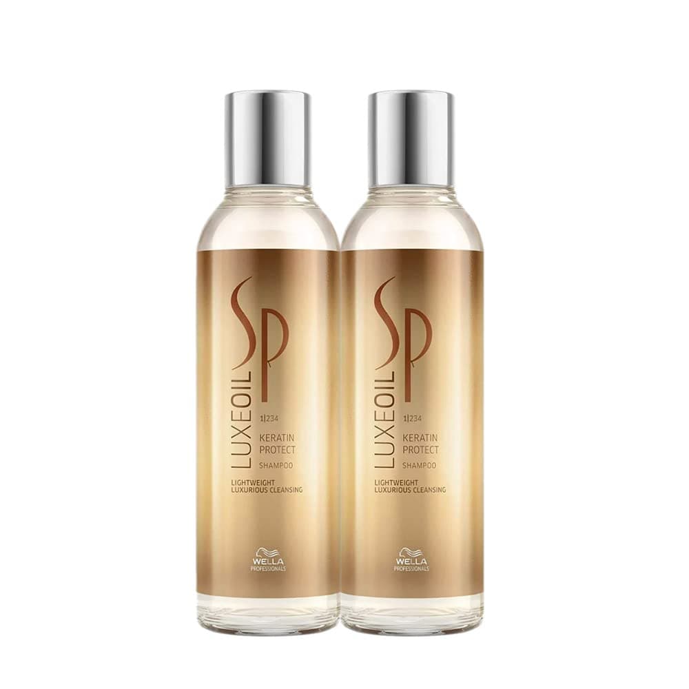 Wella SP System Professional Luxe Oil Keratin Protect Shampoo, 2 x 200 ml