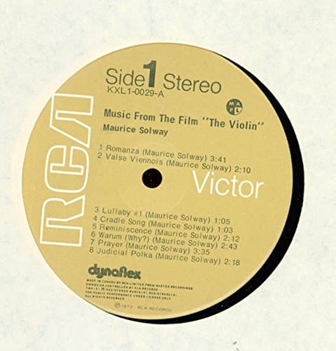 Maurice Solway - Music From The Film The Violin - RCA - KXL1-0029 - Canada - VG++/NM 2LP