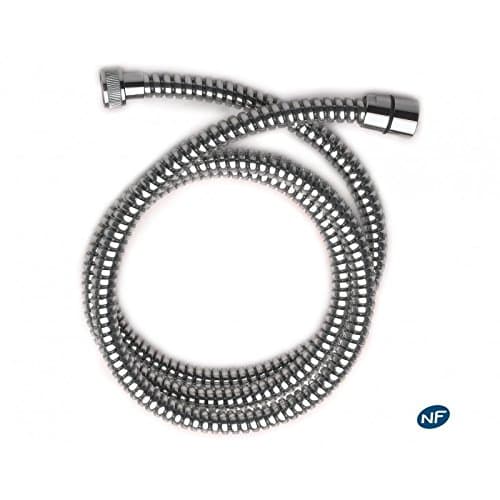 Bathroom replacement anti-twist black and chromed reinforced-PCV shower hose 2.0m 78.7-inch