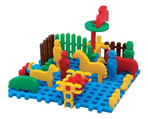 Marioinex Mini Farm Waffle Blocks (31-Piece) by Mario-Inex