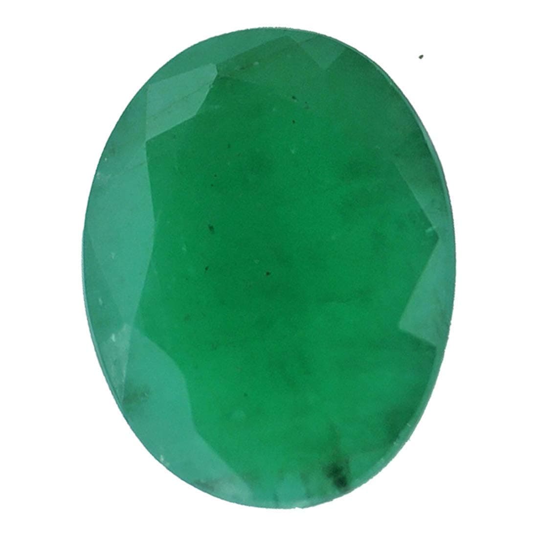 Jaipur Diamonds7.25 Carat Certified Beryl Emerald Gemstone Oval Shape Panna Gemstone Astrology Ratan