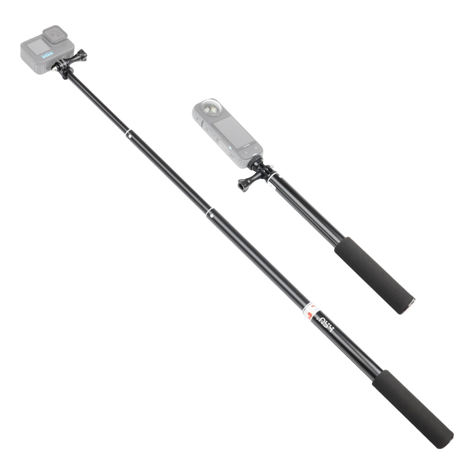 Extendable Selfie Stick for Action Camera, Waterproof Hand Grip for GoPro Hero 13/12/11/10/9/8/7, Handheld Monopod 11.8" to 36.2" for Cell Phones AKASO Insta360 X4 X3 and Other Action Cameras