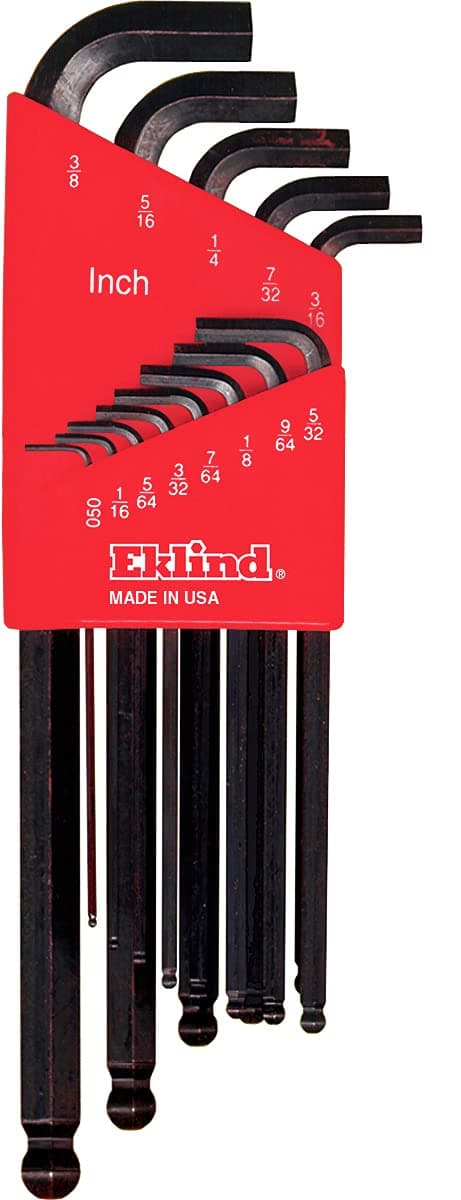 13113 Stubby-Ball-Hex-L Key allen wrench - 13pc set SAE Inch Sizes .050-3/8 Long series