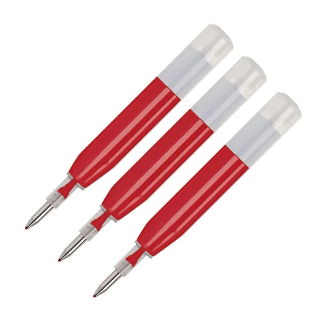 Pen Savings 3 Ion Gel Ink Refill [Bulk Packing] Compatible with Cross ION, Roadster, Vice, Penatia Gelicious, Sheaffer ION and Matrix Pens, Red Ink, Smooth Flow Ink