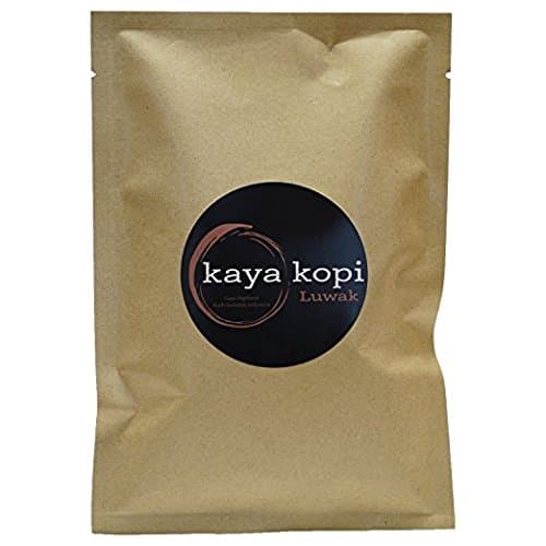 Kaya Kopi Premium Kopi Luwak From Indonesia Wild Palm Civets Arabica Coffee Beans (Light Roast, 3.52 Ounce (Pack of 1))