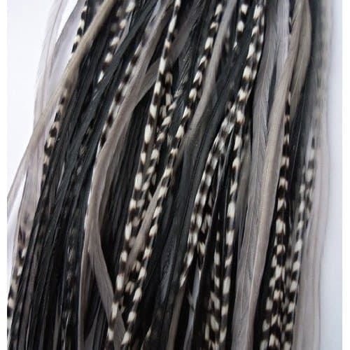Feathermania Black Ice Feather Hair Extension - 5 Feathers