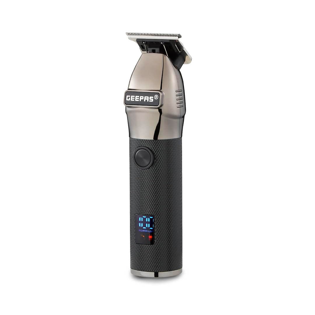 GEEPAS Hair Clipper for Men | Cordless Trimmer with LED Display for Beard Stubble Body | Rechargeable Shaver 120 Min Runtime Stainless Steel Blades 4 Comb Lengths | 2 Year Warranty 2000mAh