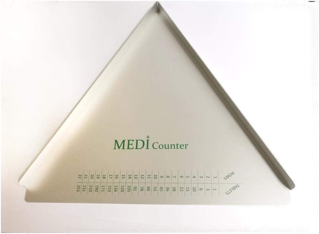 Professional Triangle Tablet Counter - Aluminium (Medium: 190mm)