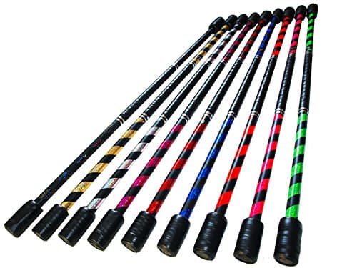 Flames 'N Games Contact Practice Staffs - Spiral Deco (1m, Glow)