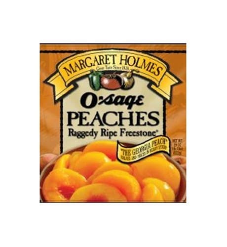 O'sage Peaches, Raggedy Ripe Fresstone, Halves & Pieces in Heavy Syrup, 29-Ounce Cans (Pack of 12)