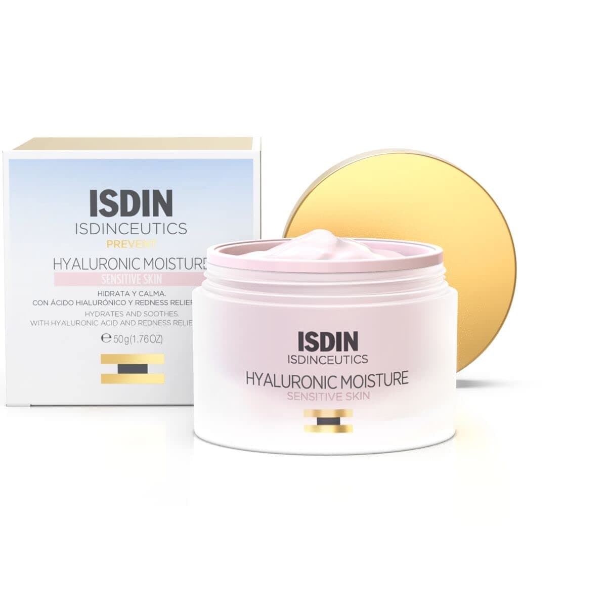 Isdinceutics Hyaluronic Moisture Sensitive Skin Calming Daily Face Moisturizer with Hyaluronic Acid 1.76 OZ (Standard)