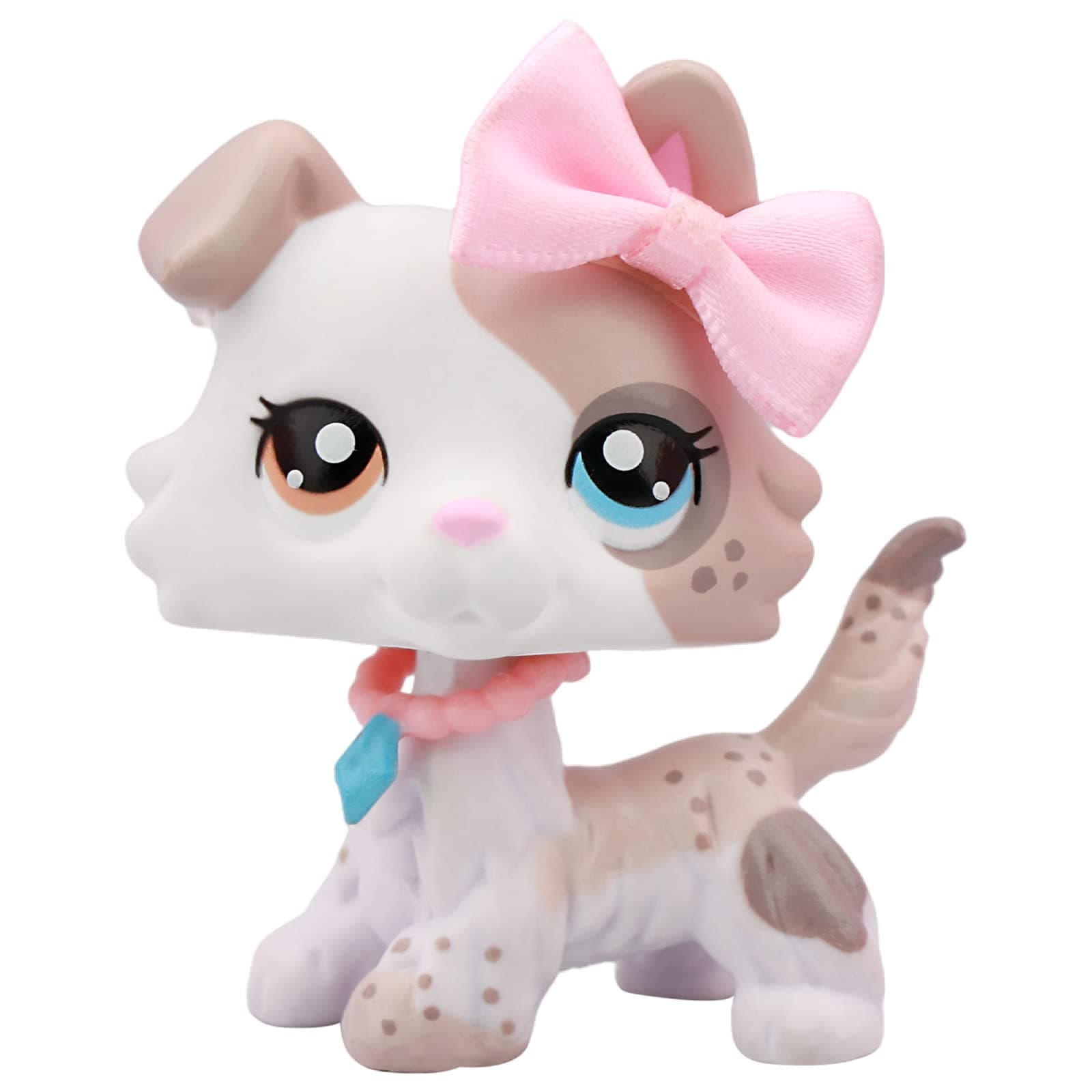 lpsloverqa Custom LPS Tiramisu Collie One Ear Up Spot Toy Figure Collectable Pack with Accessories Lot Boys Girls Kids Gift Set (Tiramisu Collie)