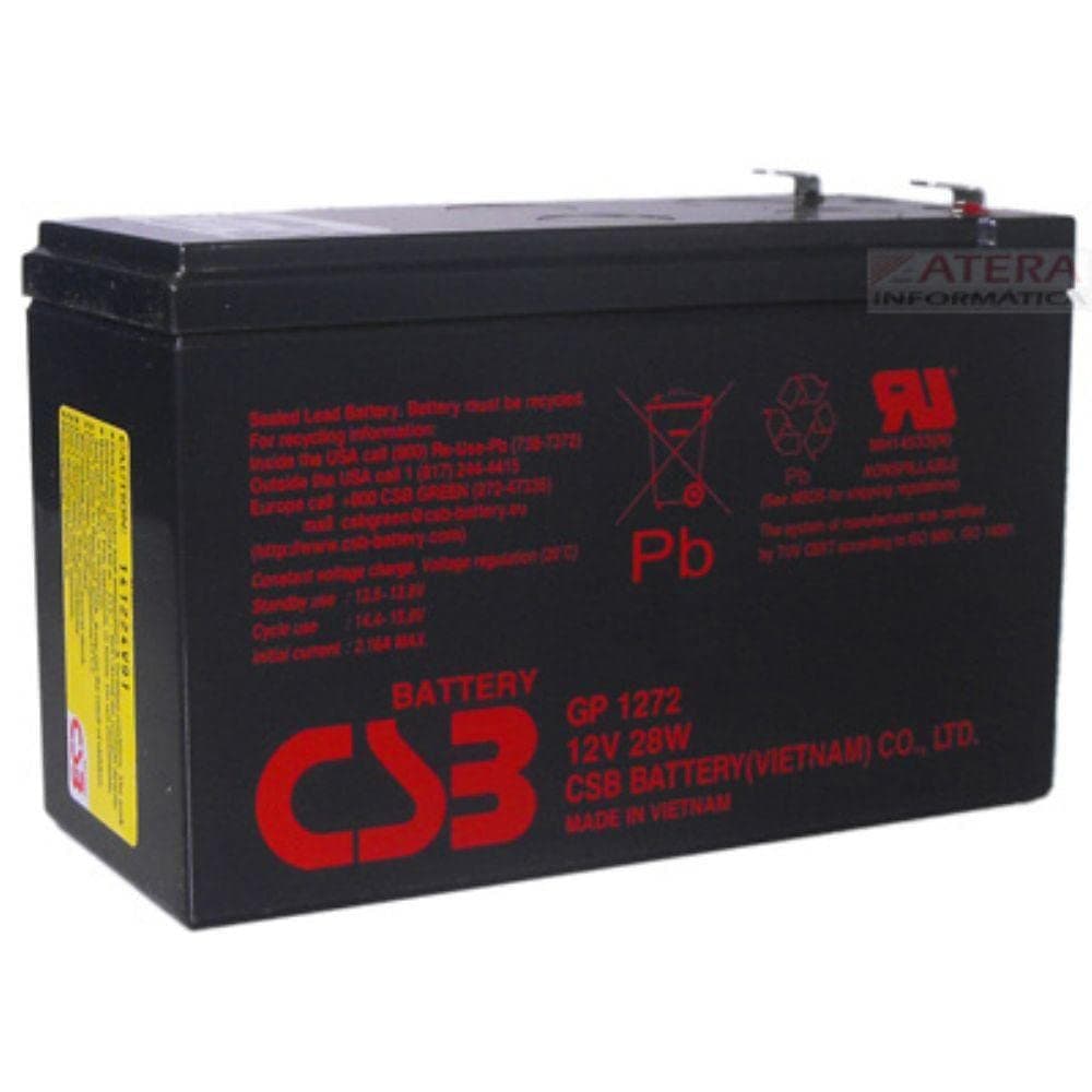 CSB gp1272 F2, 12 Volt / 7.2 Amp Hour Lead Acid Battery
