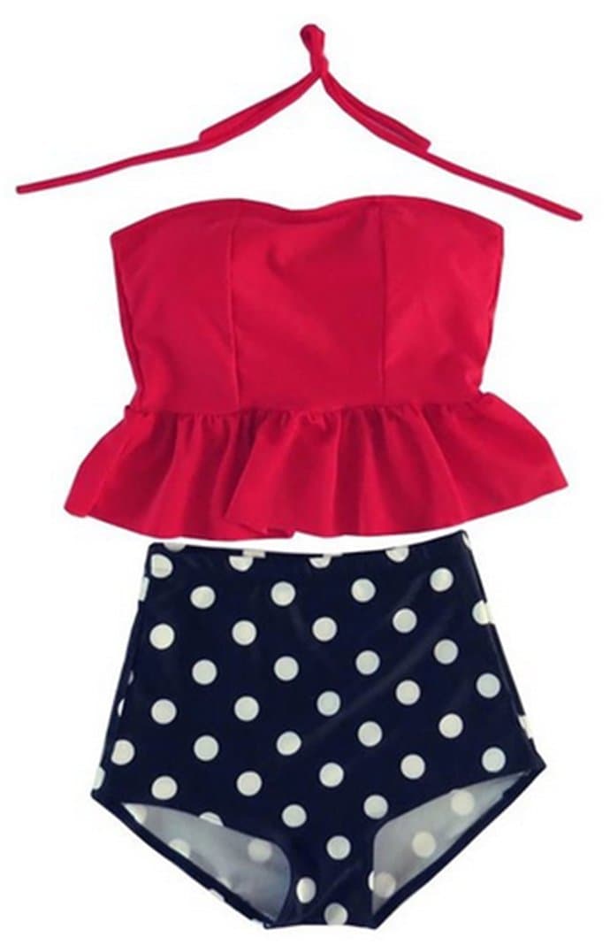 Tragarse Plus Size for Women Two-Piece Push UP Tankini Swimsuit