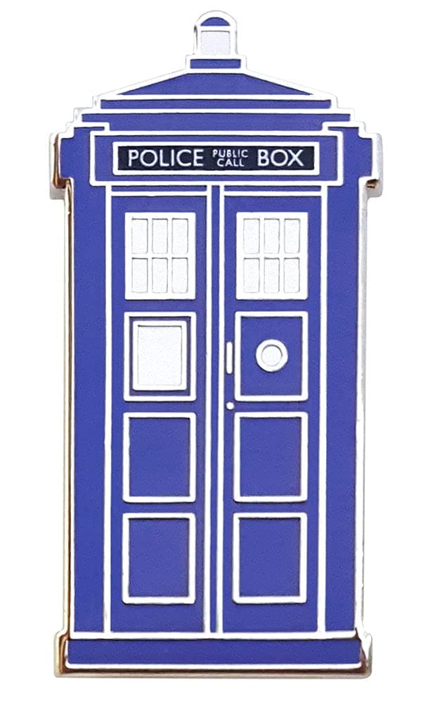 Pinsanity Blue London Police Call Box Enamel Lapel Pin