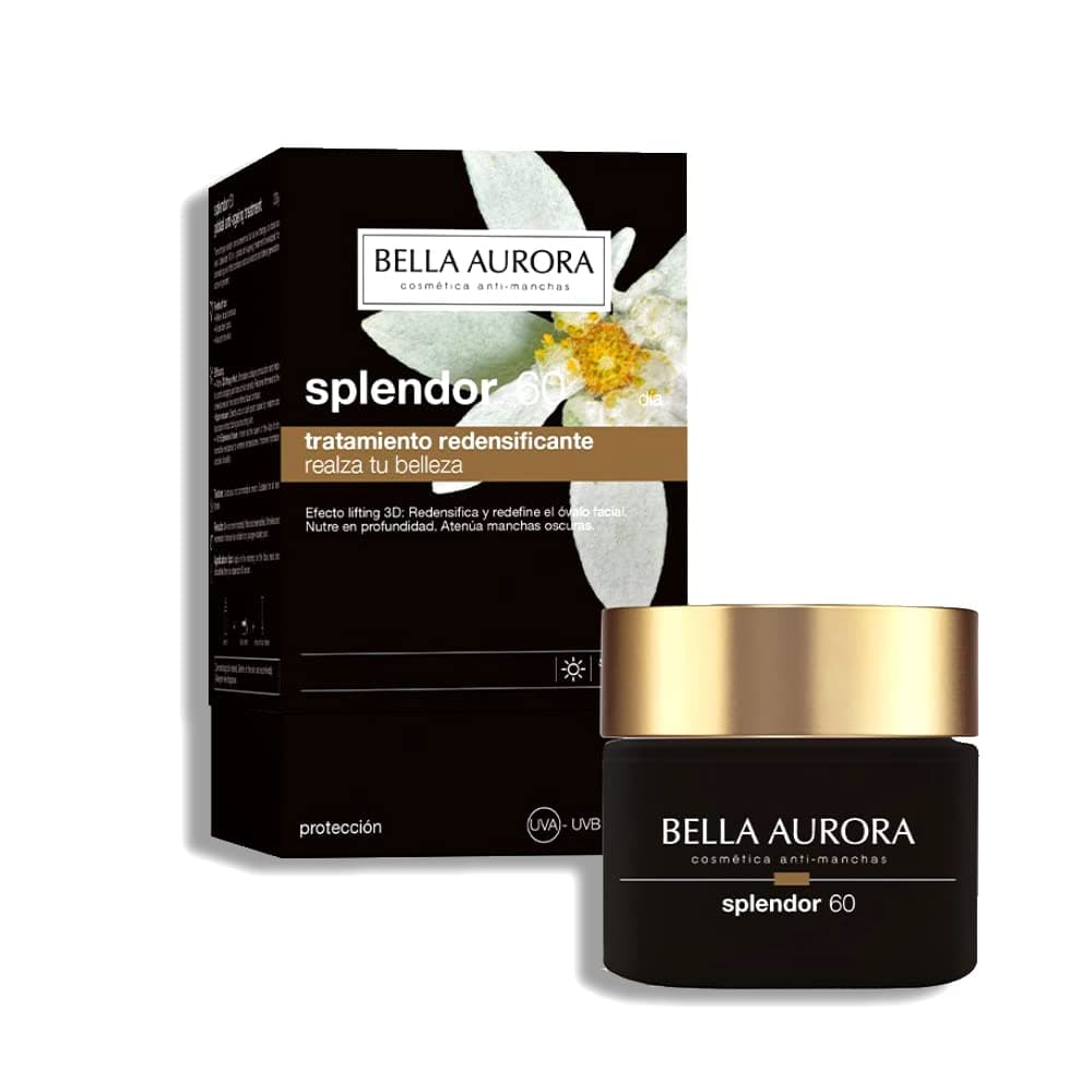 BELLA AURORA Splendor 60 Crema Anti-edad Día | Efecto Lifting 3D | Ácido Hialurónico | Protección Solar SPF 20