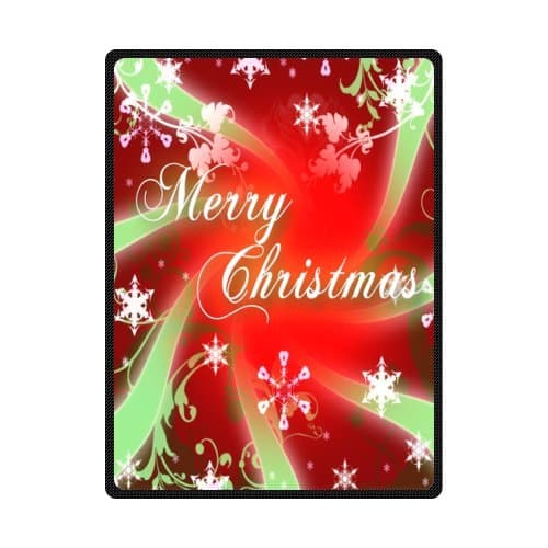 Fashion Merry Christmas and a Happy New Year Custom Blanket 58" x 80"(Large)